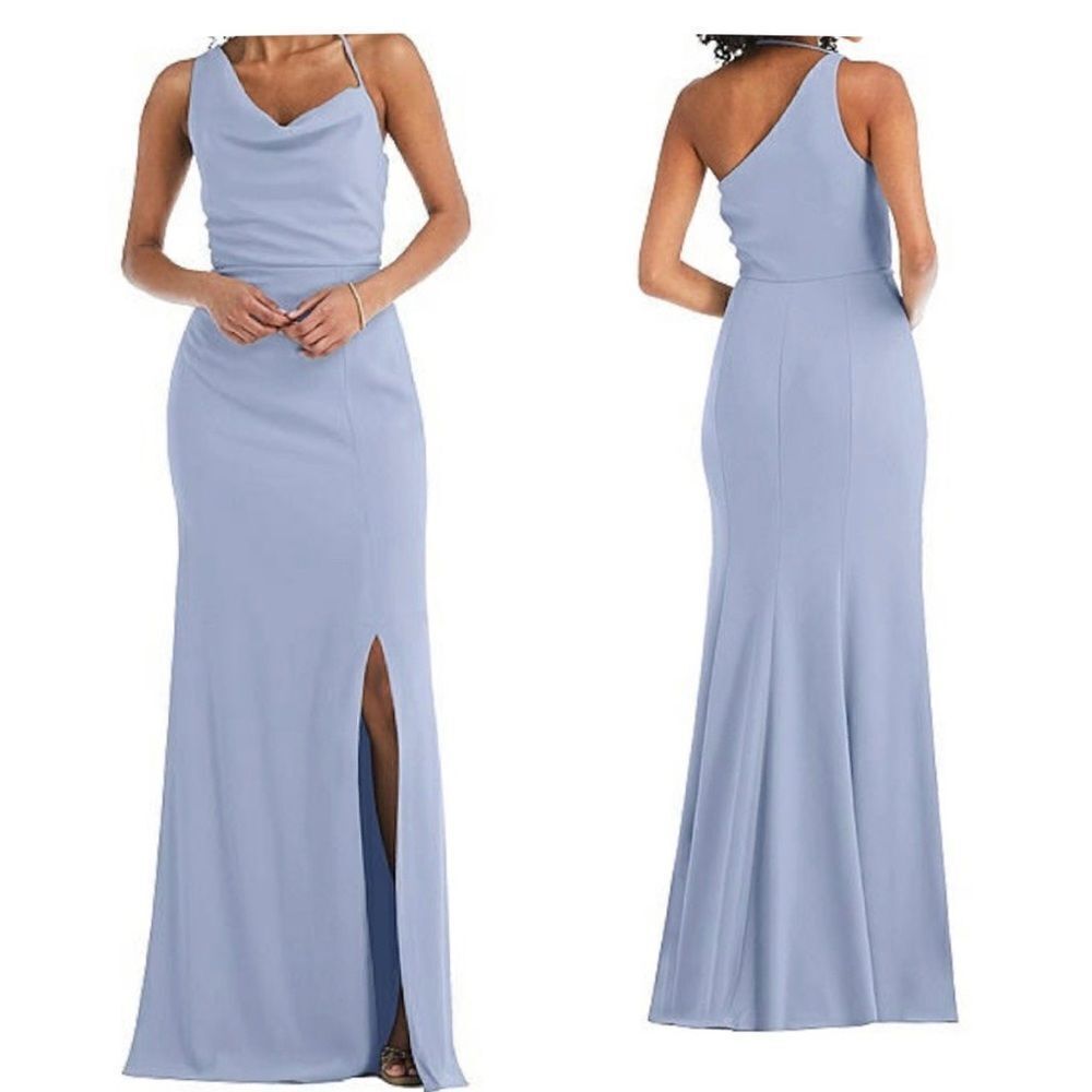After Six Asymmetrical one shoulder draped cowl maxi dress nwt size 14